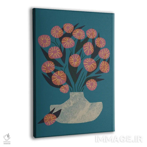 تابلو مدرن طبیعت بی جان دسته گل اثر رنیا ال. تول - نمای پرسپکتیو محصول