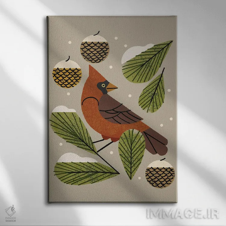 تابلو مدرن کارباورال زمستانی اثر رنیا ال. تول - نمای روبهرو روی دیوار