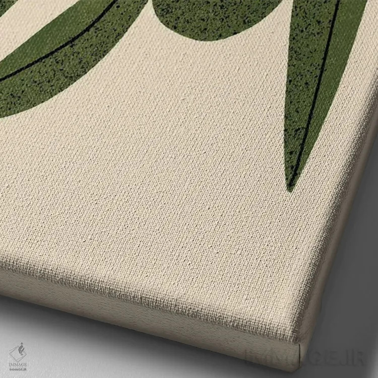 تابلو مدرن گل بزرگ شماره دو اثر رنیا ال. تول - نمای نزدیک بافت بوم