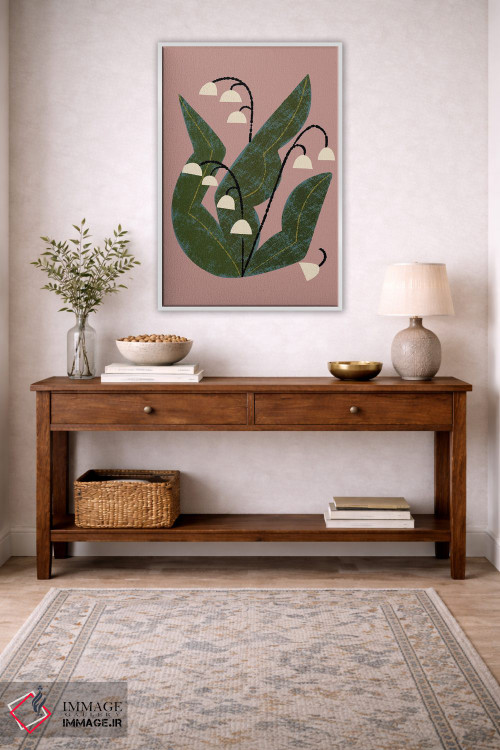 تابلو مدرن گل موگه اثر رنیا ال. تول - D2W