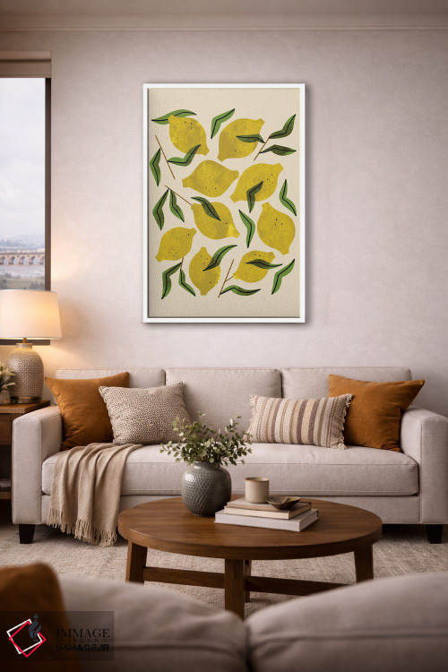 تابلو مدرن نه عدد لیمو اثر رنیا ال. تول - D2W