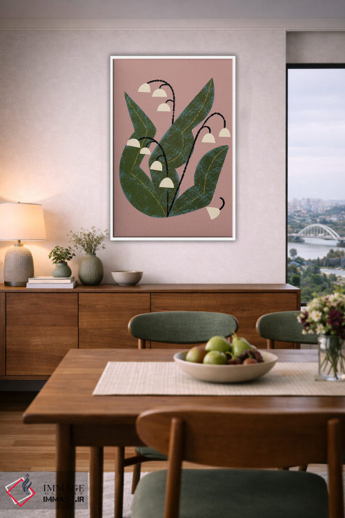 تابلو مدرن گل موگه اثر رنیا ال. تول - D5W