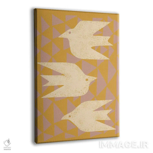 تابلو مینیمال قمری ها در پرواز اثر رنیا ال. تول - نمای پرسپکتیو محصول