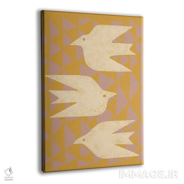 تابلو مینیمال قمری ها در پرواز اثر رنیا ال. تول - نمای پرسپکتیو محصول