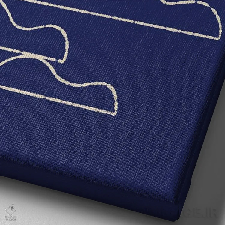 تابلو مینیمال ماه و منظره ابرها شماره یک اثر رنیا ال. تول - نمای نزدیک بافت بوم