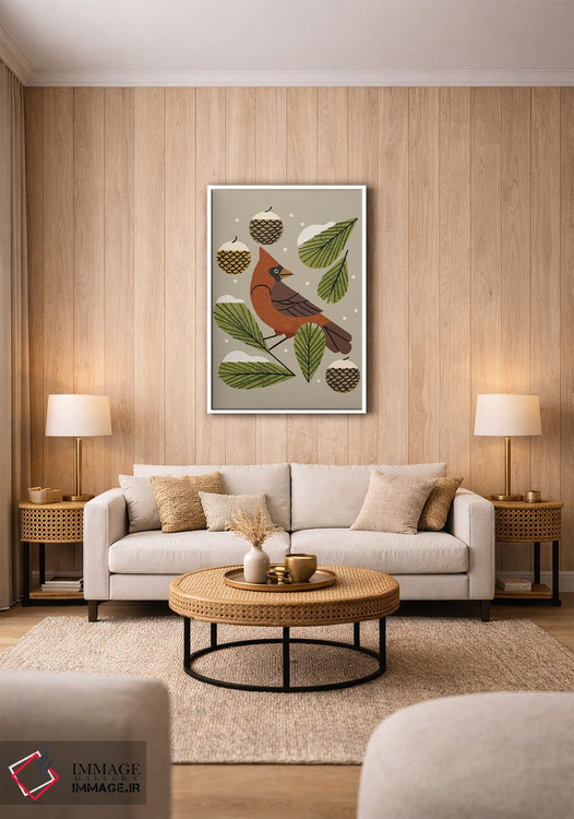 تابلو مدرن کارباورال زمستانی اثر رنیا ال. تول - D1W