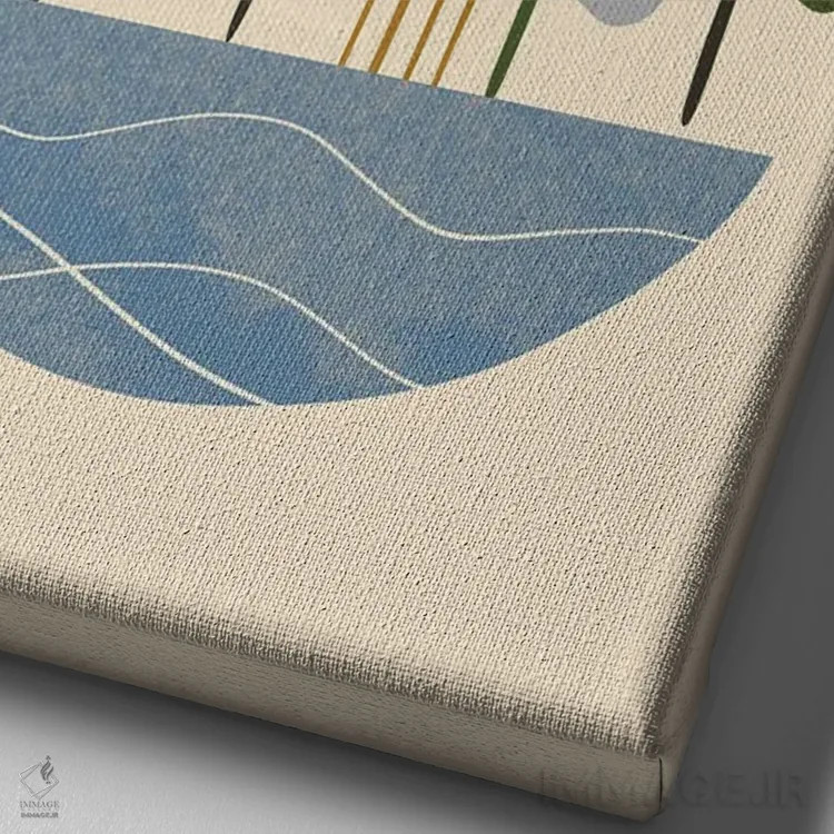 تابلو مینیمال دروازه جنگل اثر رنیا ال. تول - نمای نزدیک بافت بوم