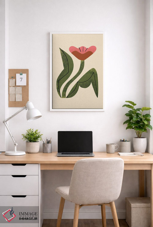 تابلو مدرن گل بزرگ شماره دو اثر رنیا ال. تول - D3W