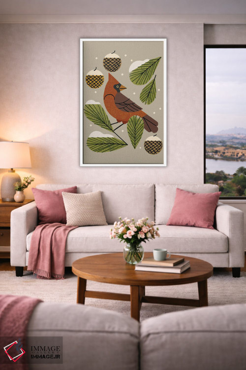 تابلو مدرن کارباورال زمستانی اثر رنیا ال. تول - D3W