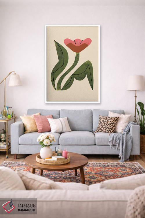 تابلو مدرن گل بزرگ شماره دو اثر رنیا ال. تول - D1W