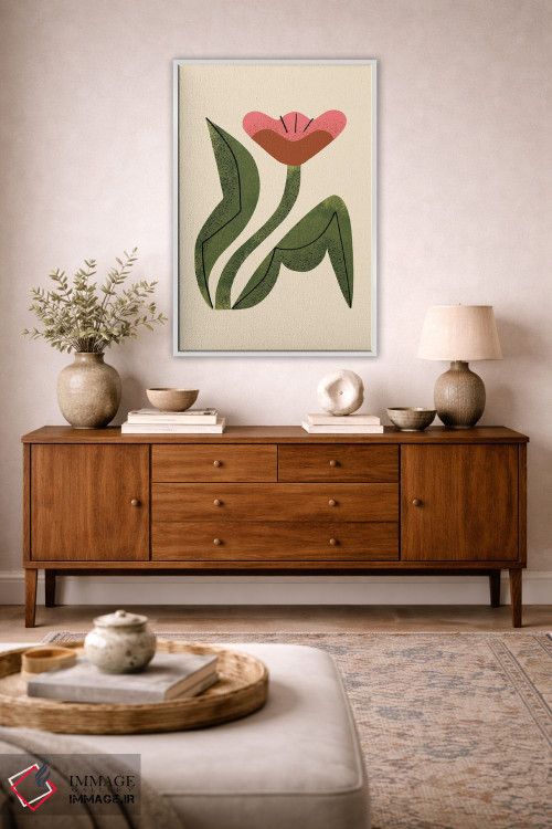 تابلو مدرن گل بزرگ شماره دو اثر رنیا ال. تول - D2W