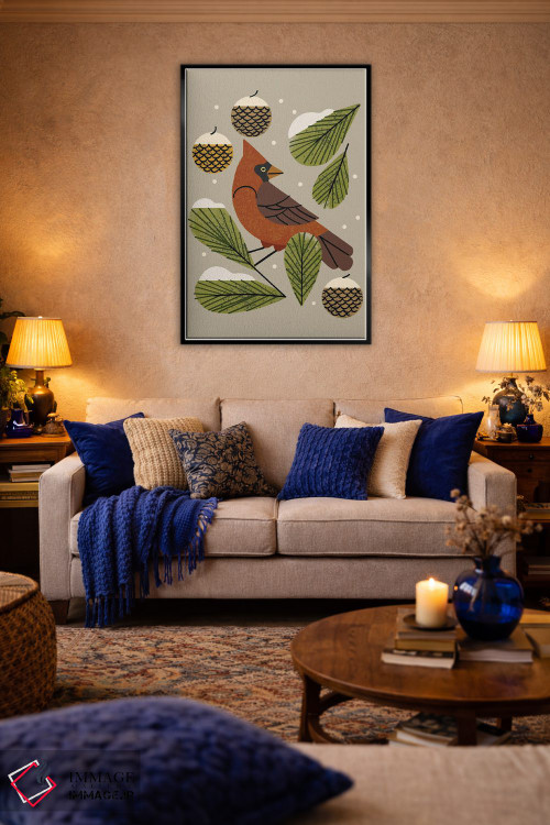 تابلو مدرن کارباورال زمستانی اثر رنیا ال. تول - D5B