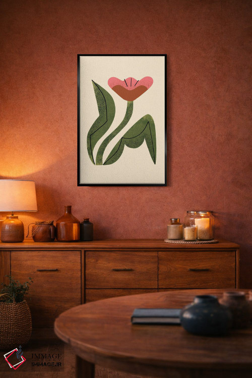 تابلو مدرن گل بزرگ شماره دو اثر رنیا ال. تول - D4B