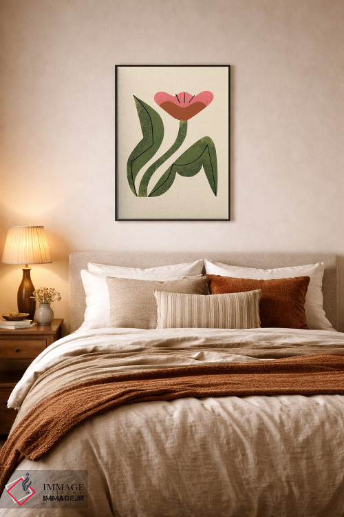 تابلو مدرن گل بزرگ شماره دو اثر رنیا ال. تول - D5B