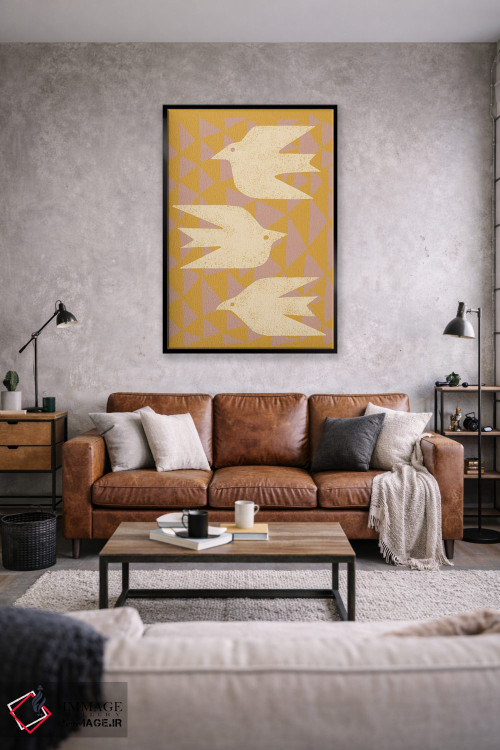 تابلو مینیمال قمری ها در پرواز اثر رنیا ال. تول - D1B