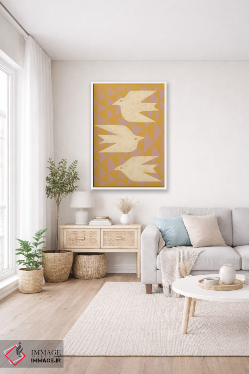 تابلو مینیمال قمری ها در پرواز اثر رنیا ال. تول - D2W