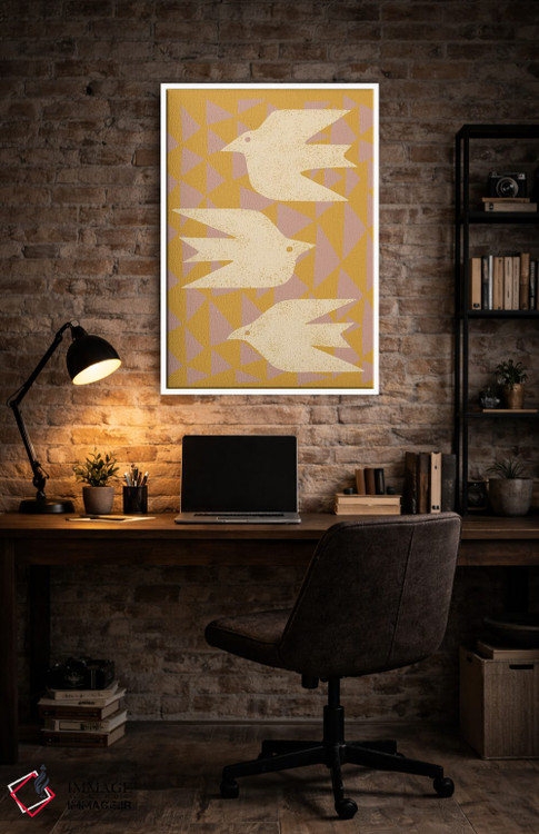 تابلو مینیمال قمری ها در پرواز اثر رنیا ال. تول - D4W