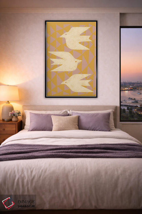 تابلو مینیمال قمری ها در پرواز اثر رنیا ال. تول - D6B