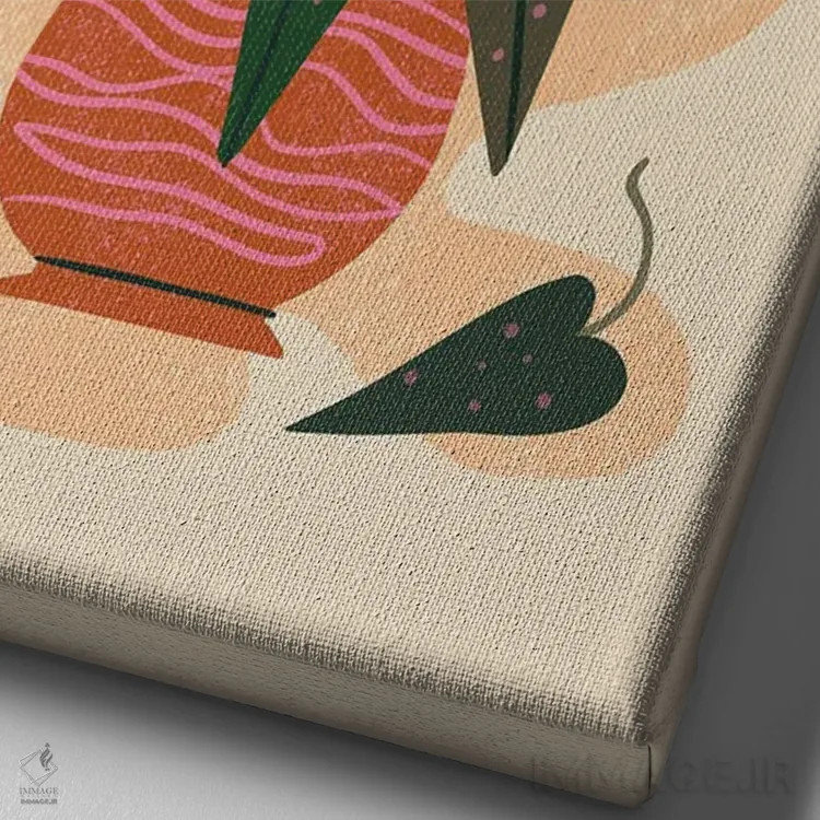 تابلو مینیمال سلام بگونیا اثر رنیا ال. تول - نمای نزدیک بافت بوم