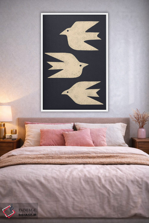 تابلو مینیمال قمری ها در پرواز اثر رنیا ال. تول - D1W