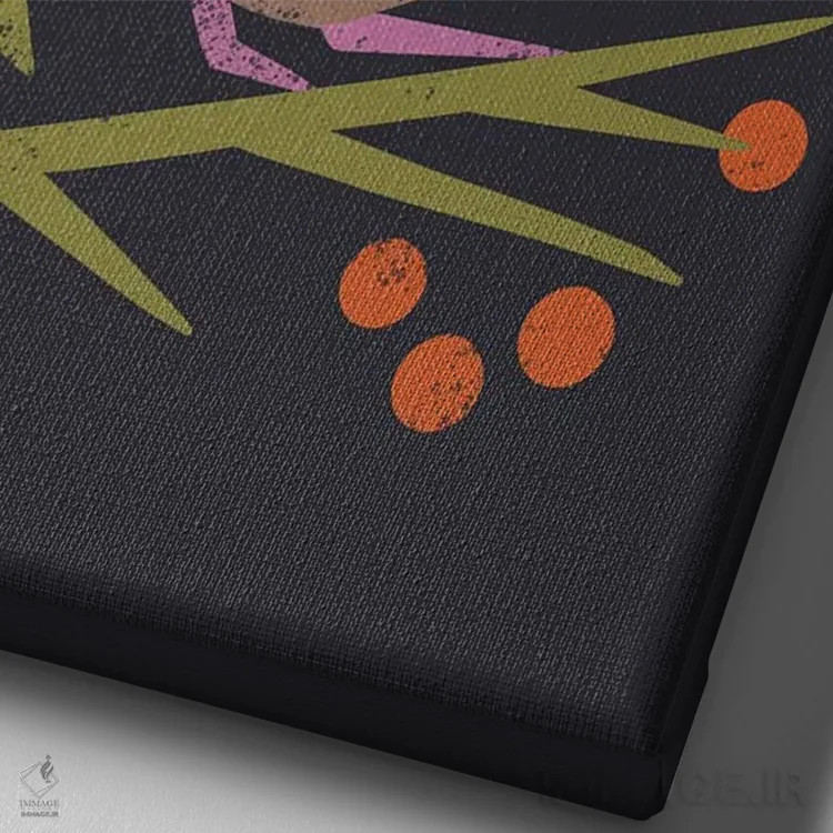 تابلو مینیمال چکاوک تعطیلات اثر رنیا ال. تول - نمای نزدیک بافت بوم