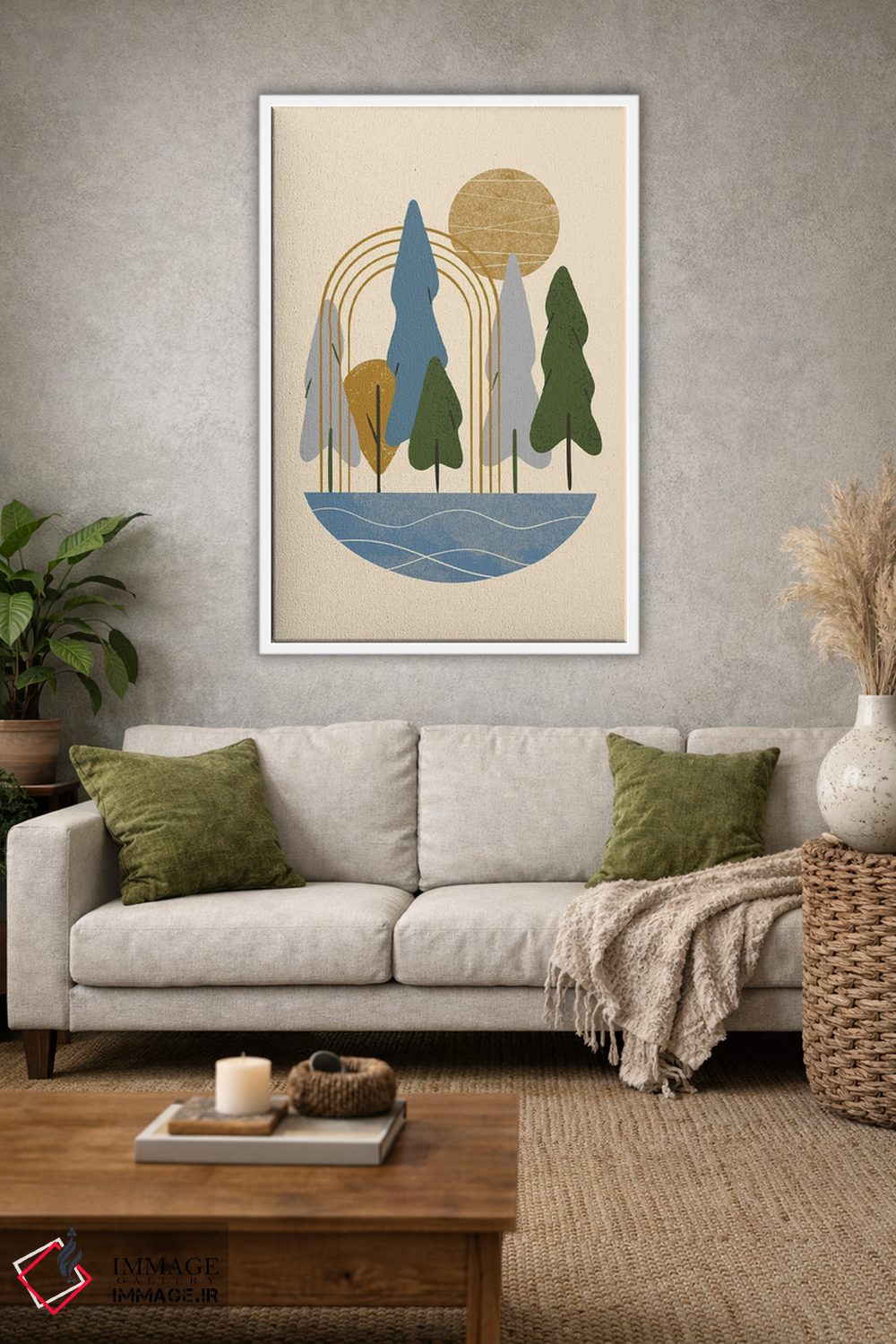 تابلو مینیمال دروازه جنگل اثر رنیا ال. تول - D1W