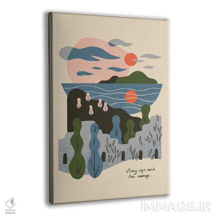 تابلو مینیمال خیلی دور، خیلی سال پیش اثر رنیا ال. تول - نمای پرسپکتیو محصول