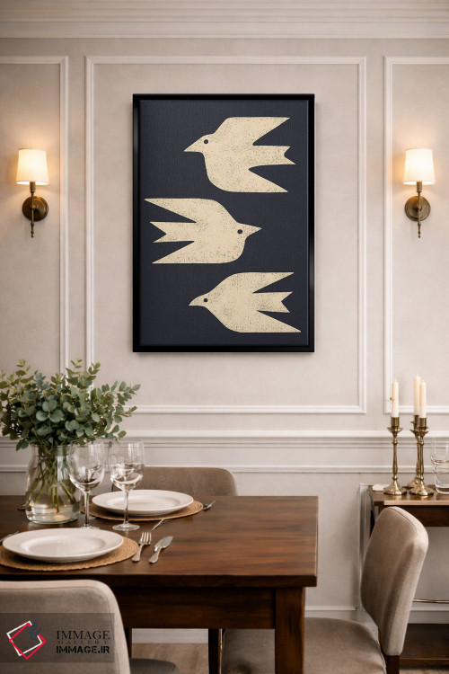 تابلو مینیمال قمری ها در پرواز اثر رنیا ال. تول - D2B