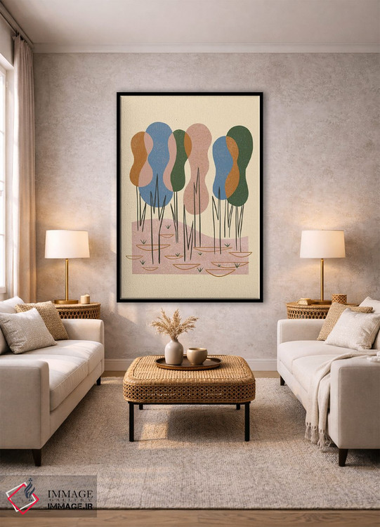 تابلو مینیمال جنگل رویاگونه اثر رنیا ال. تول - D2B