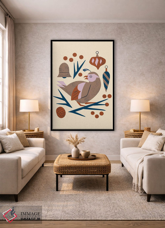 تابلو مینیمال چکاوک تعطیلات اثر رنیا ال. تول - D1B