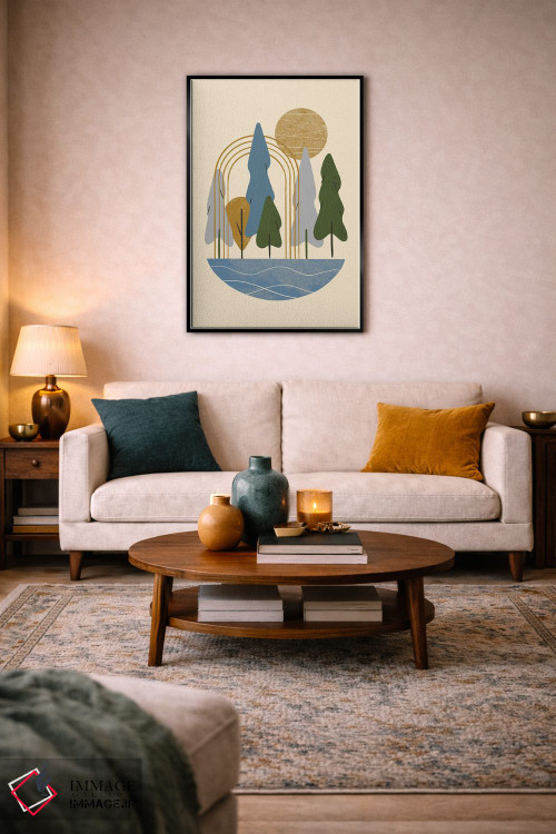 تابلو مینیمال دروازه جنگل اثر رنیا ال. تول - D5B