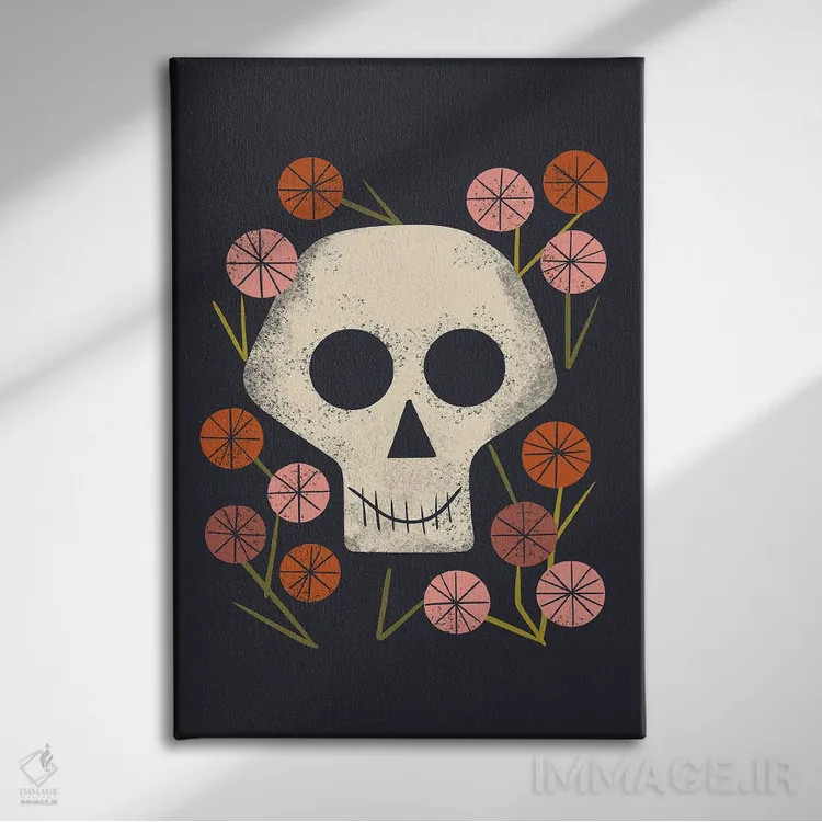 تابلو مینیمال زندگی و مرگ اثر رنیا ال. تول - نمای روبهرو روی دیوار