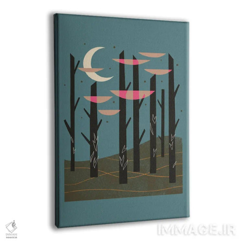 تابلو مینیمال جنگل های تنها اثر رنیا ال. تول - نمای پرسپکتیو محصول