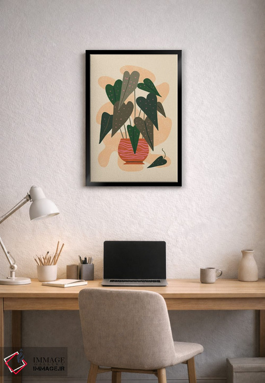 تابلو مینیمال سلام بگونیا اثر رنیا ال. تول - D2B