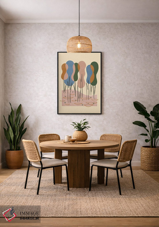 تابلو مینیمال جنگل رویاگونه اثر رنیا ال. تول - D4B