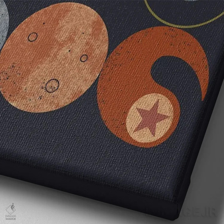 تابلو مدرن شبکه سامانه خانگی اثر رنیا ال. تول - نمای نزدیک بافت بوم