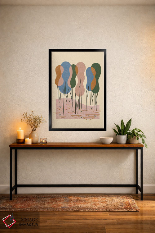 تابلو مینیمال جنگل رویاگونه اثر رنیا ال. تول - D5B