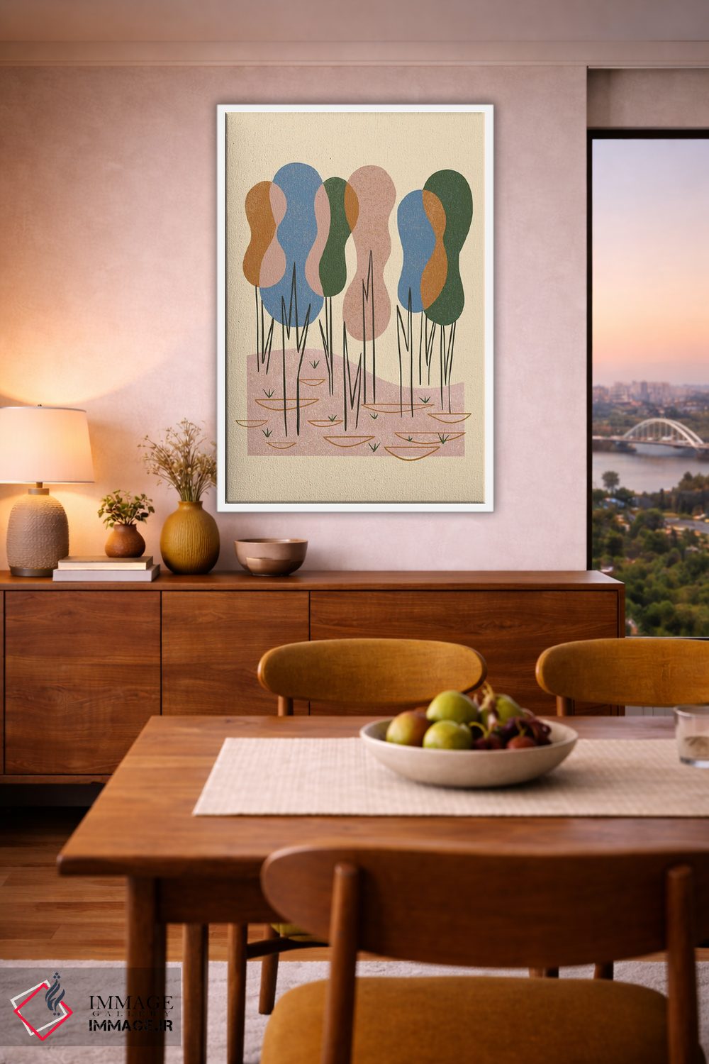 تابلو مینیمال جنگل رویاگونه اثر رنیا ال. تول - D6W