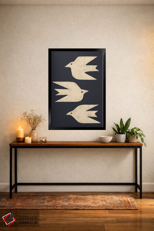 تابلو مینیمال قمری ها در پرواز اثر رنیا ال. تول - D5B