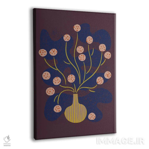 تابلو مینیمال طبیعت بی جان گل گرد اثر رنیا ال. تول - نمای پرسپکتیو محصول