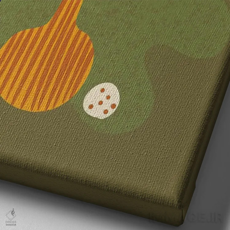 تابلو مینیمال طبیعت بی جان گل گرد اثر رنیا ال. تول - نمای نزدیک بافت بوم