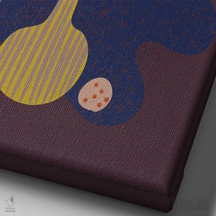 تابلو مینیمال طبیعت بی جان گل گرد اثر رنیا ال. تول - نمای نزدیک بافت بوم