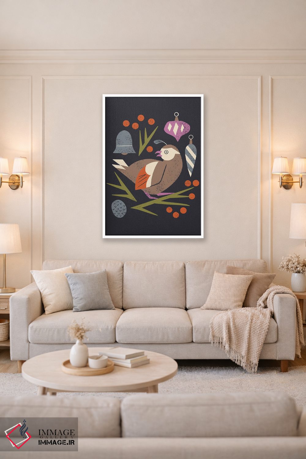 تابلو مینیمال چکاوک تعطیلات اثر رنیا ال. تول - D3W