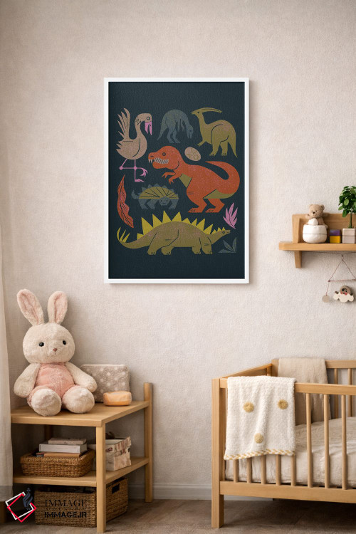 تابلو مدرن دوستان ژوراسیک اثر رنیا ال. تول - D3W