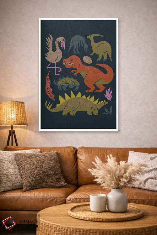 تابلو مدرن دوستان ژوراسیک اثر رنیا ال. تول - D4W