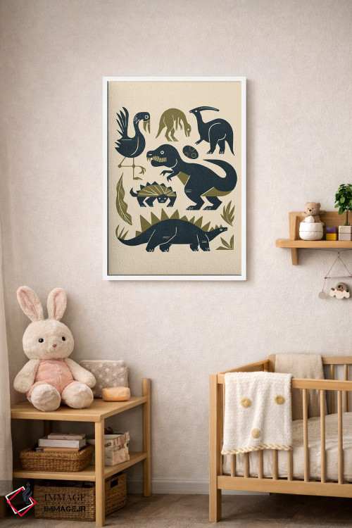 تابلو مدرن دوستان ژوراسیک اثر رنیا ال. تول - D2W