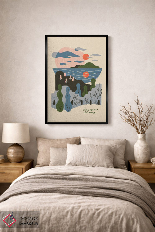 تابلو مینیمال خیلی دور، خیلی سال پیش اثر رنیا ال. تول - D2B