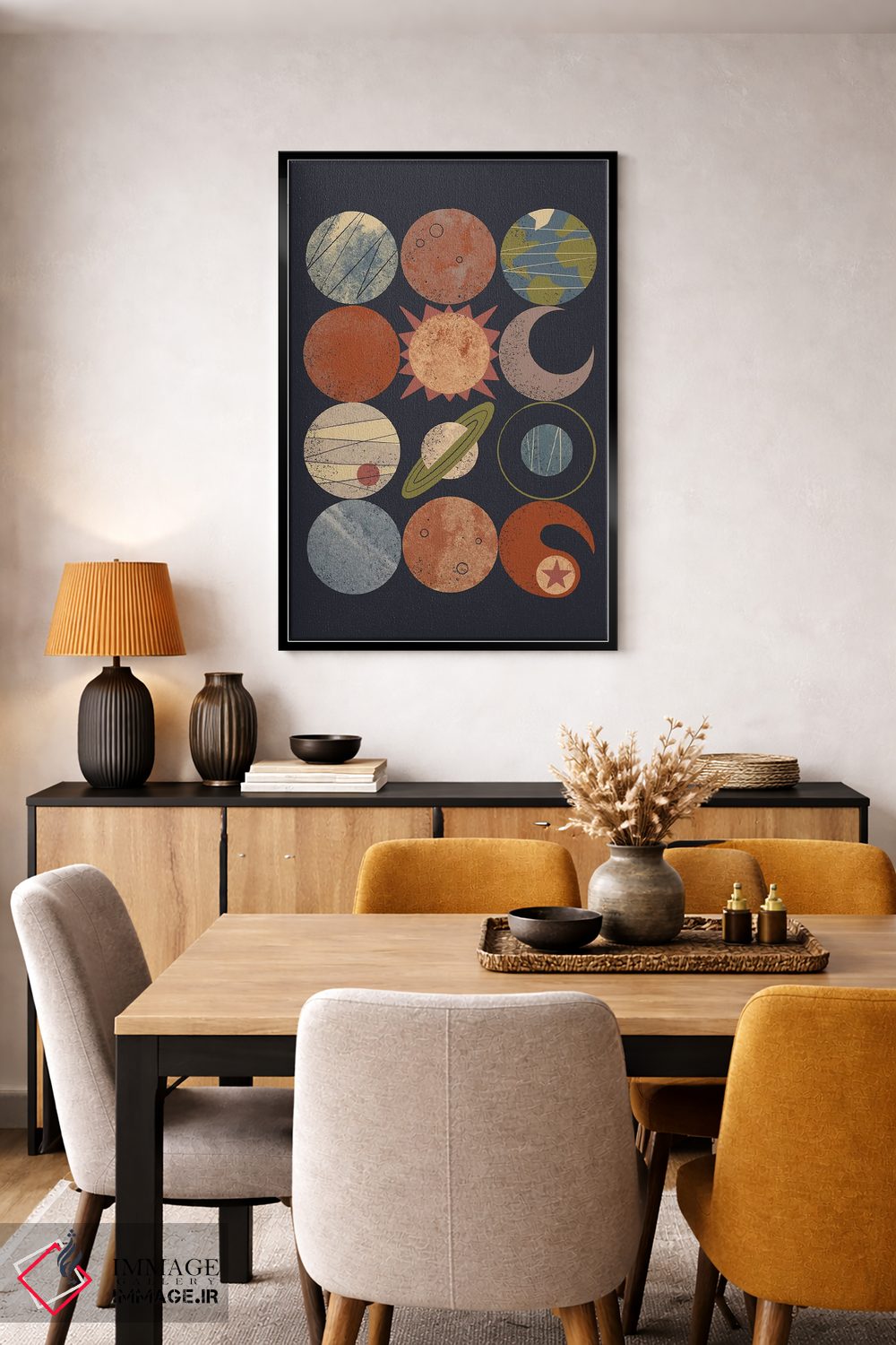 تابلو مدرن شبکه سامانه خانگی اثر رنیا ال. تول - D6B