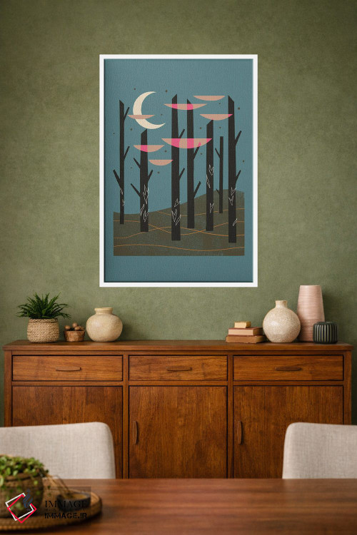 تابلو مینیمال جنگل های تنها اثر رنیا ال. تول - D1W