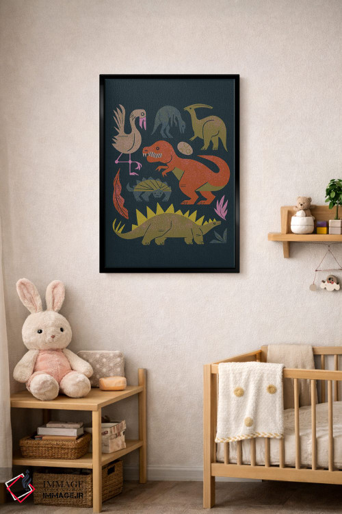 تابلو مدرن دوستان ژوراسیک اثر رنیا ال. تول - D5B